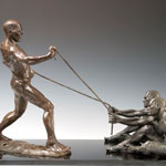 "Against Conformity" bronze sculpture by Gregory Reade
