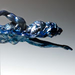 "Free Spririt" female swimmer sculpture by Gregory Reade