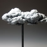 "Lofty Ambitions" Cumulus cloud with aspirations to be something bigger bronze sculpture by Gregory Reade