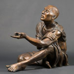 "Truth-seeker Life-size" bronze sculpture by Gregory Reade